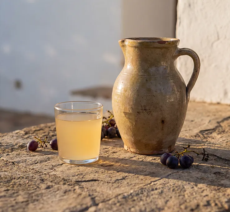A glass of spanish mosto
