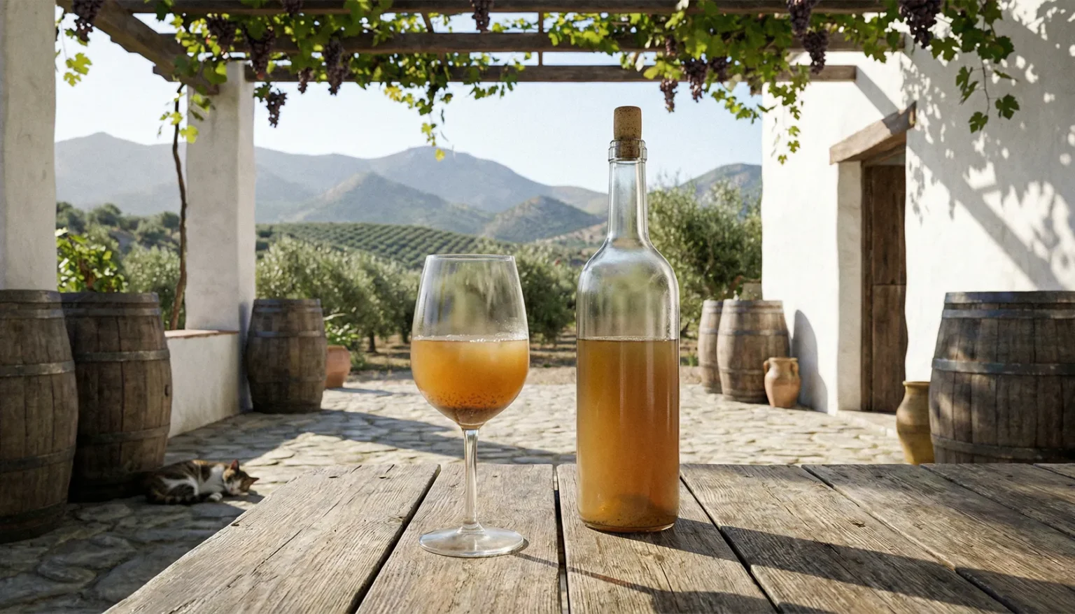 A photo of a mosto wine bottle