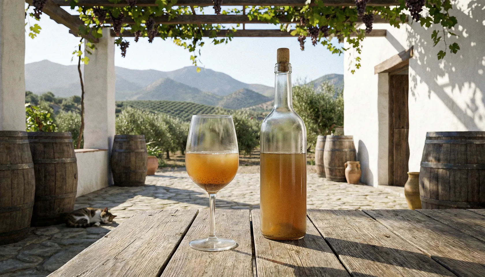 A photo of a mosto wine bottle