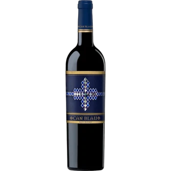 can blue wine bottle