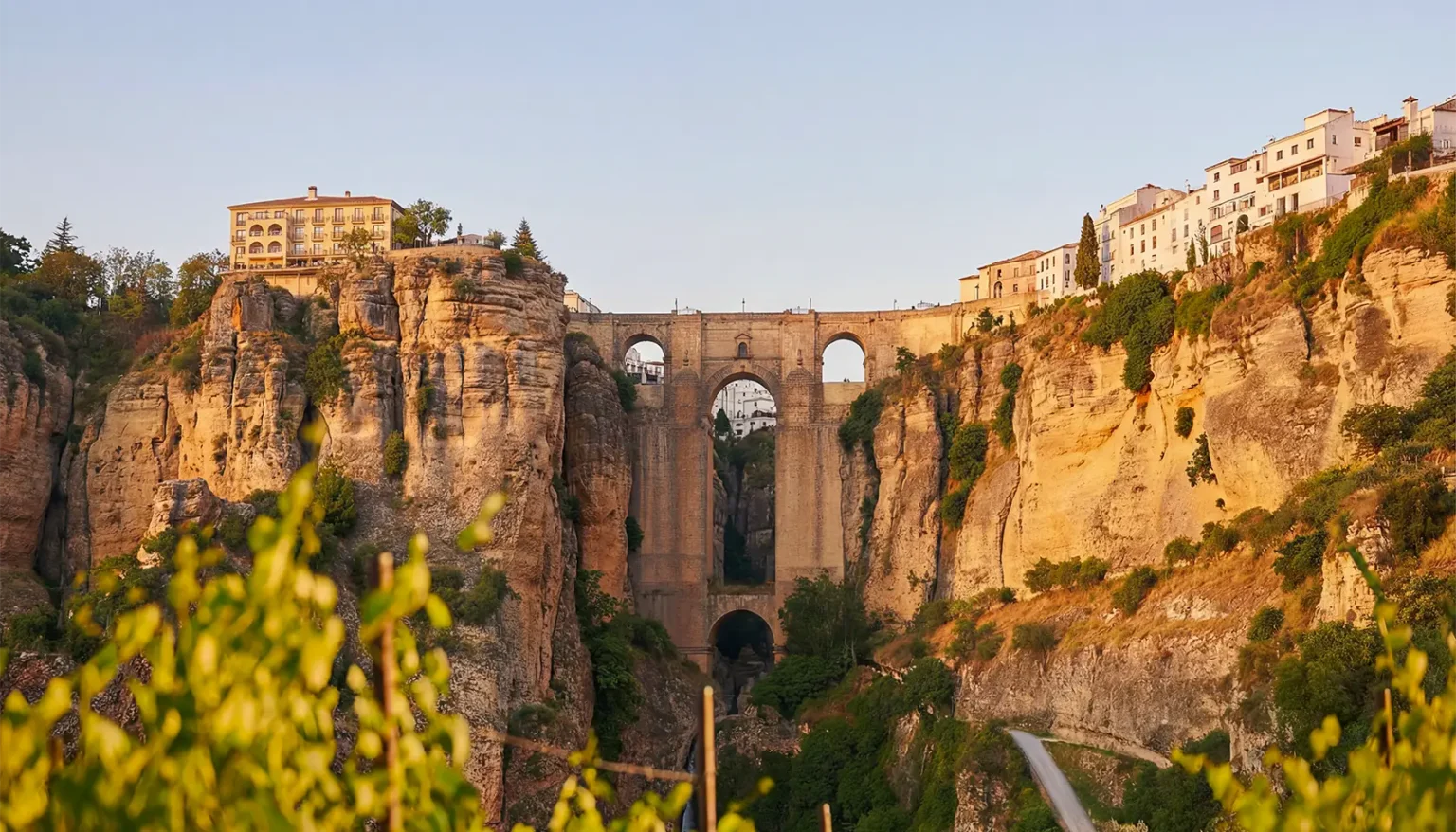 A picture of the Puente Nuevo bridge in the Spanish city of Ronda