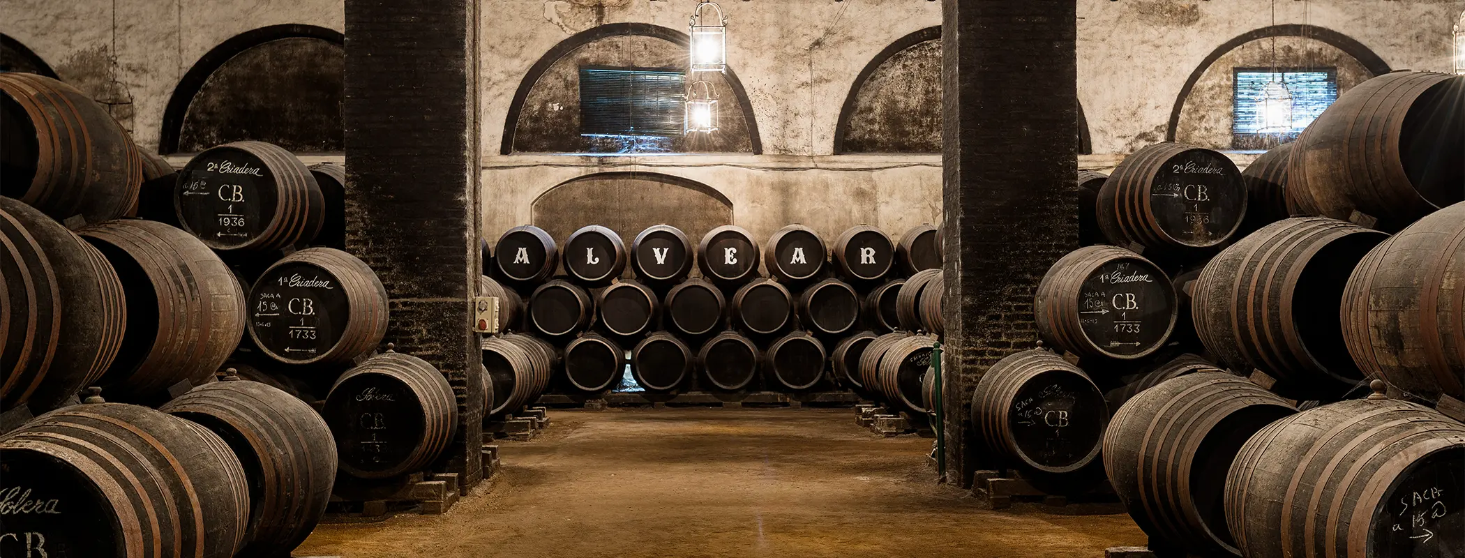 Photo of the interior of the Bodega Alvear winery in Montilla-Moriles